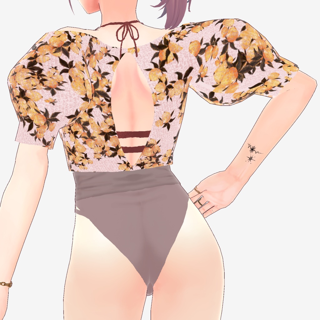 無料【VRoid正式版】テラコッタマルチウェイビキニセットアップ #Memen_tosv_v