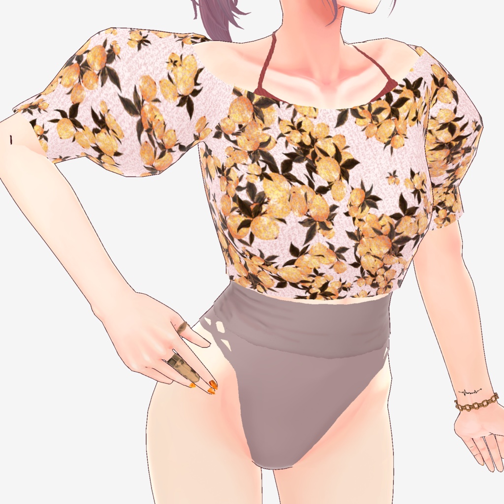 無料【VRoid正式版】テラコッタマルチウェイビキニセットアップ #Memen_tosv_v