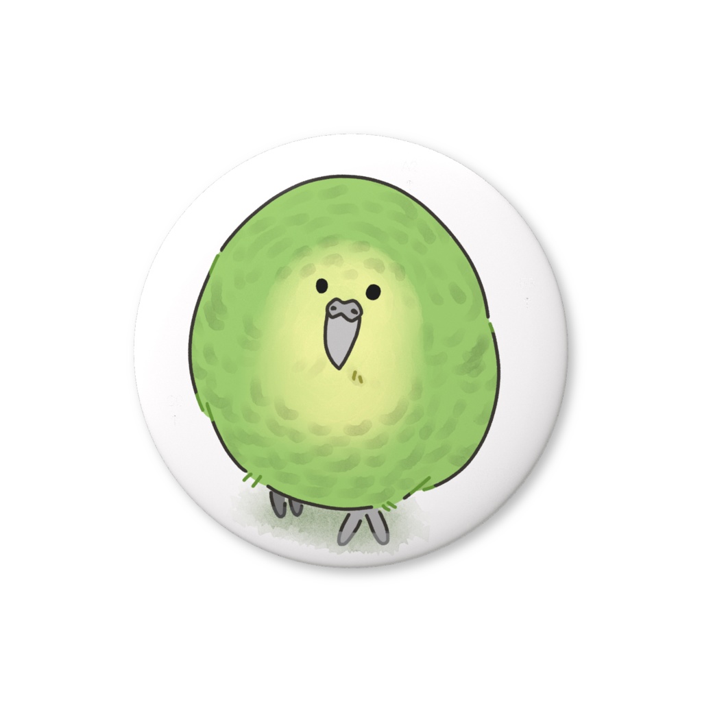 まんまるカカポのオリジナル缶バッジ