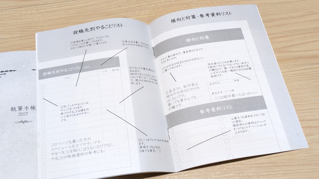 執筆手帳 2027