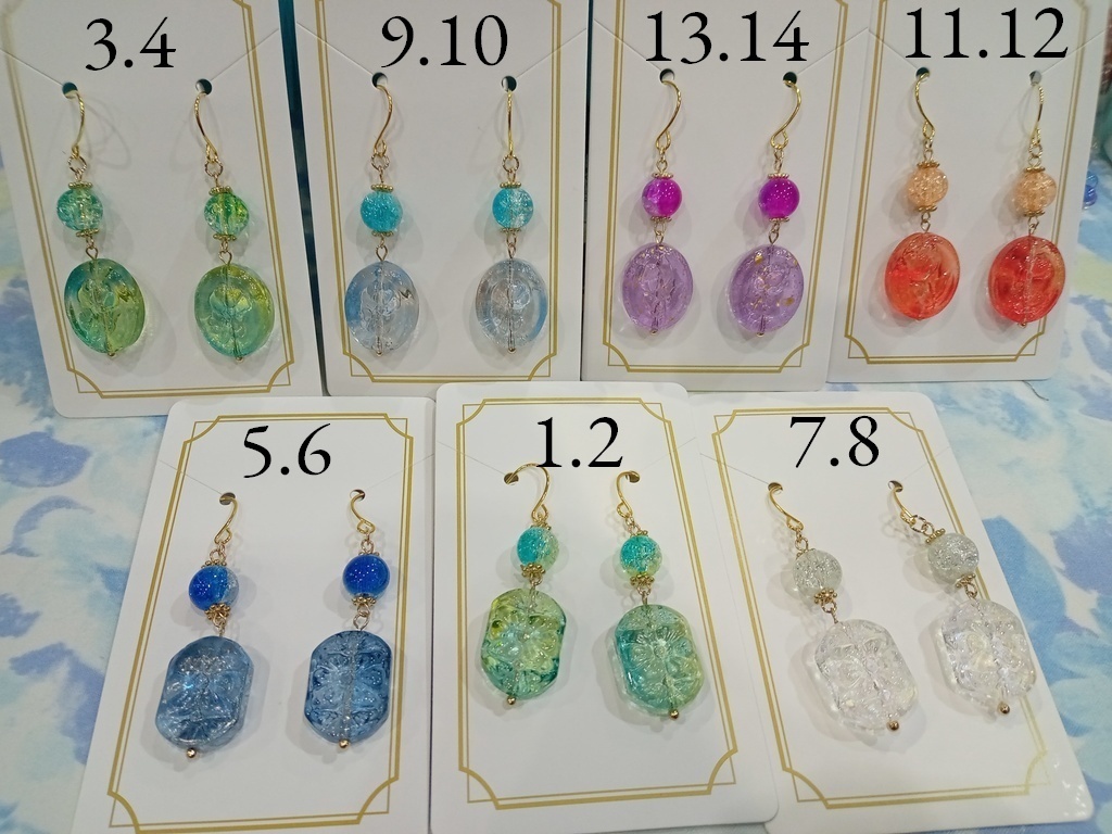 つやつやドロップキャンディの耳飾り