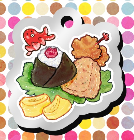 ごはんスタンプミニアクリルキーホルダー