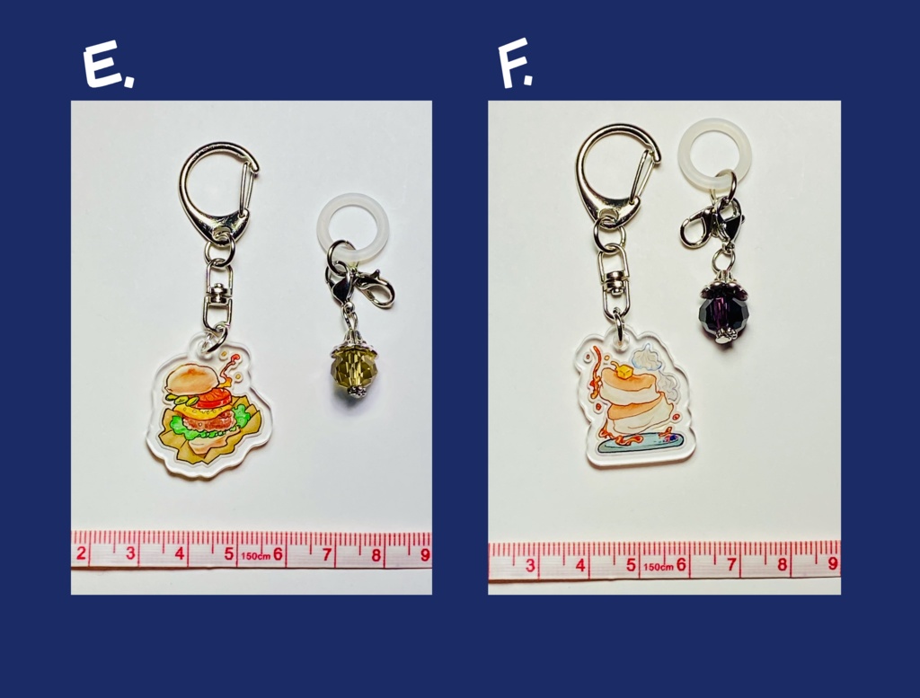 ごはんスタンプミニアクリルキーホルダー