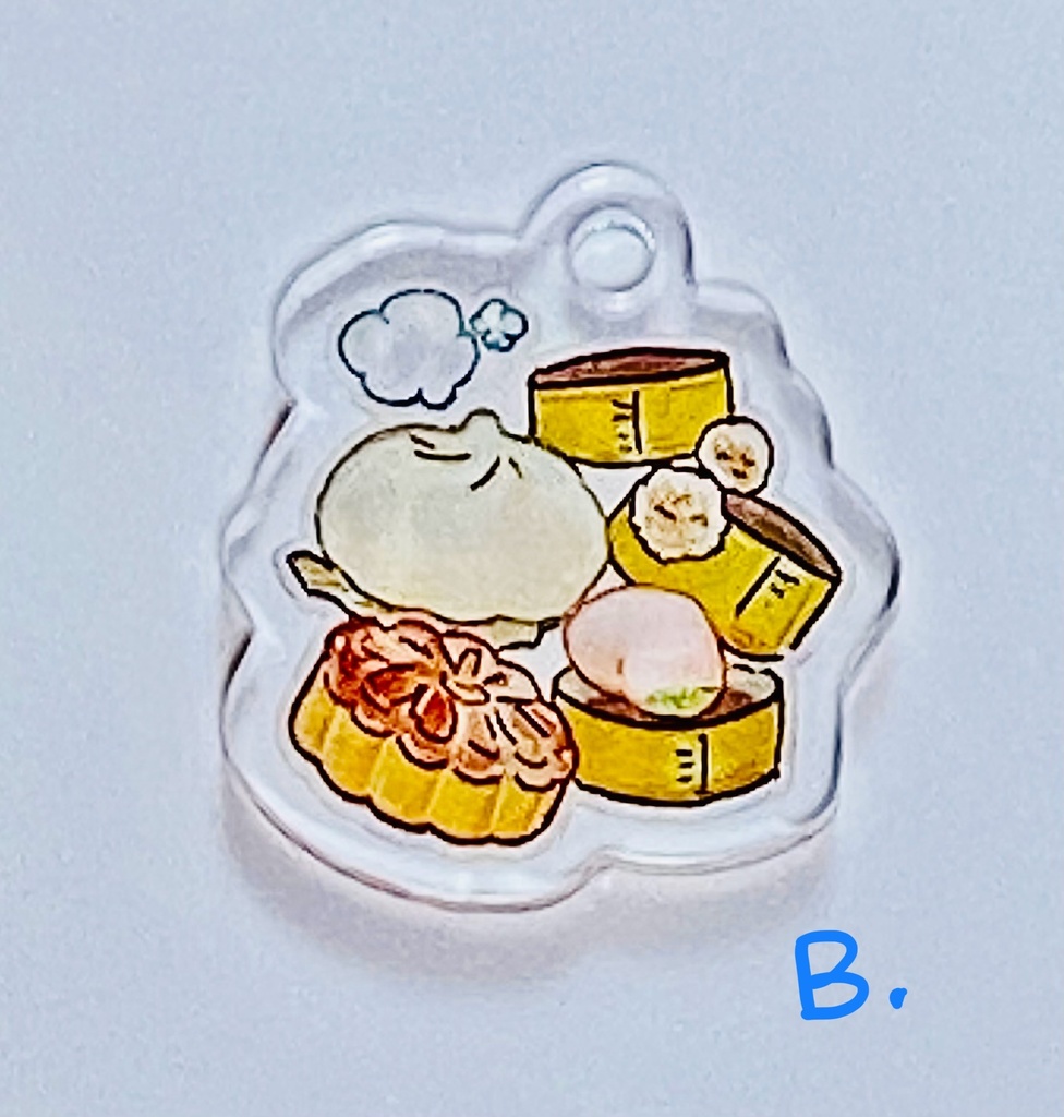 ごはんスタンプミニアクリルキーホルダー