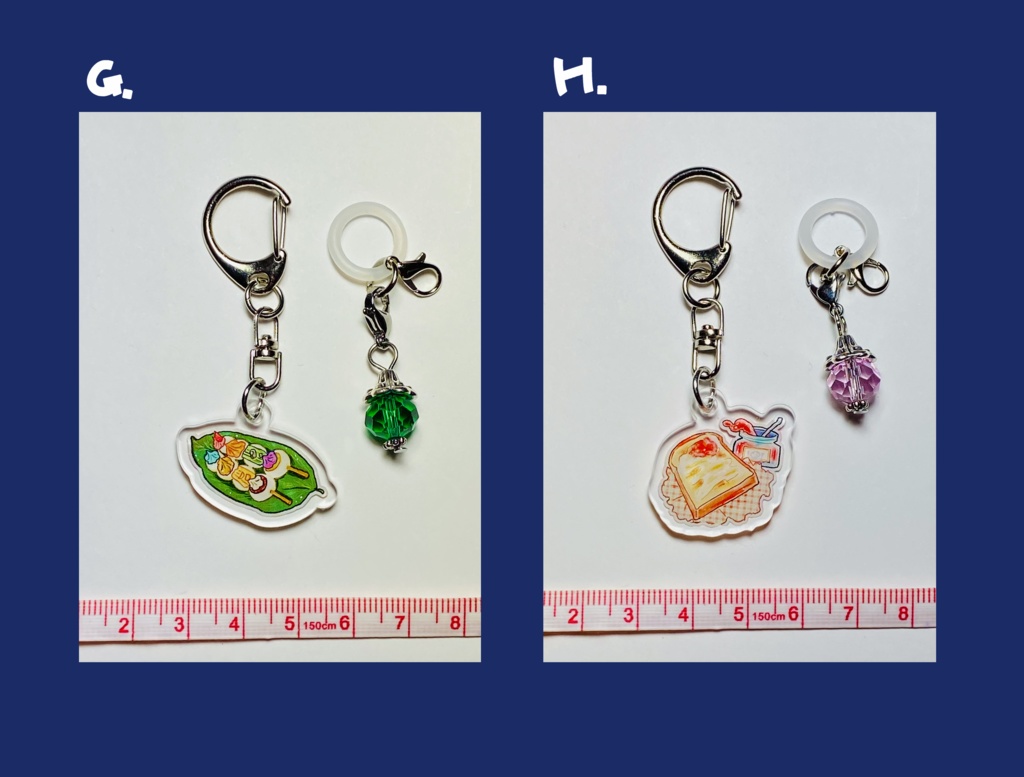 ごはんスタンプミニアクリルキーホルダー