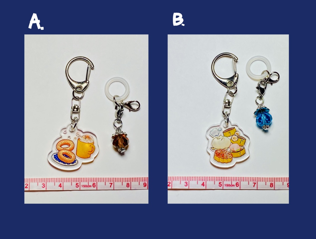 ごはんスタンプミニアクリルキーホルダー