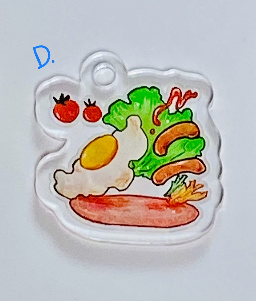 ごはんスタンプミニアクリルキーホルダー