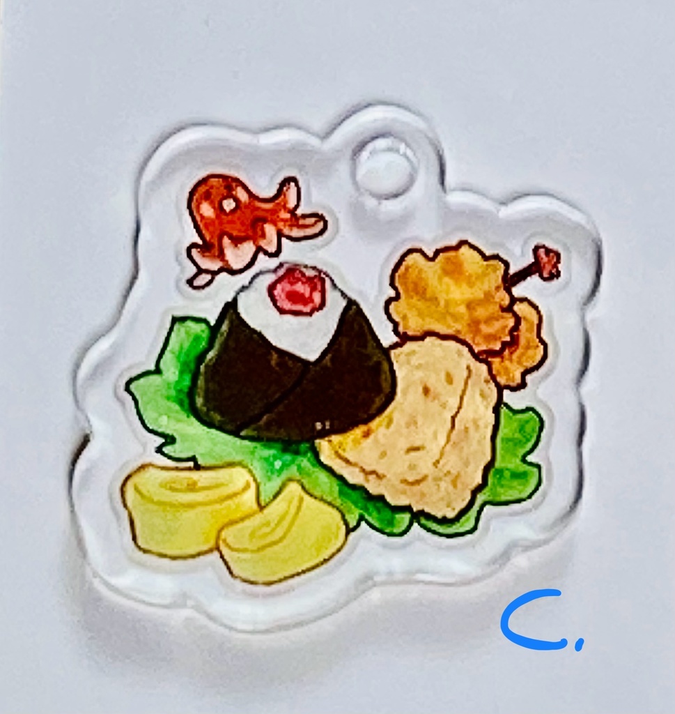 ごはんスタンプミニアクリルキーホルダー