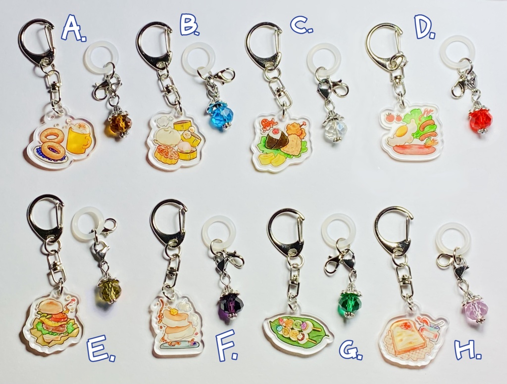 ごはんスタンプミニアクリルキーホルダー