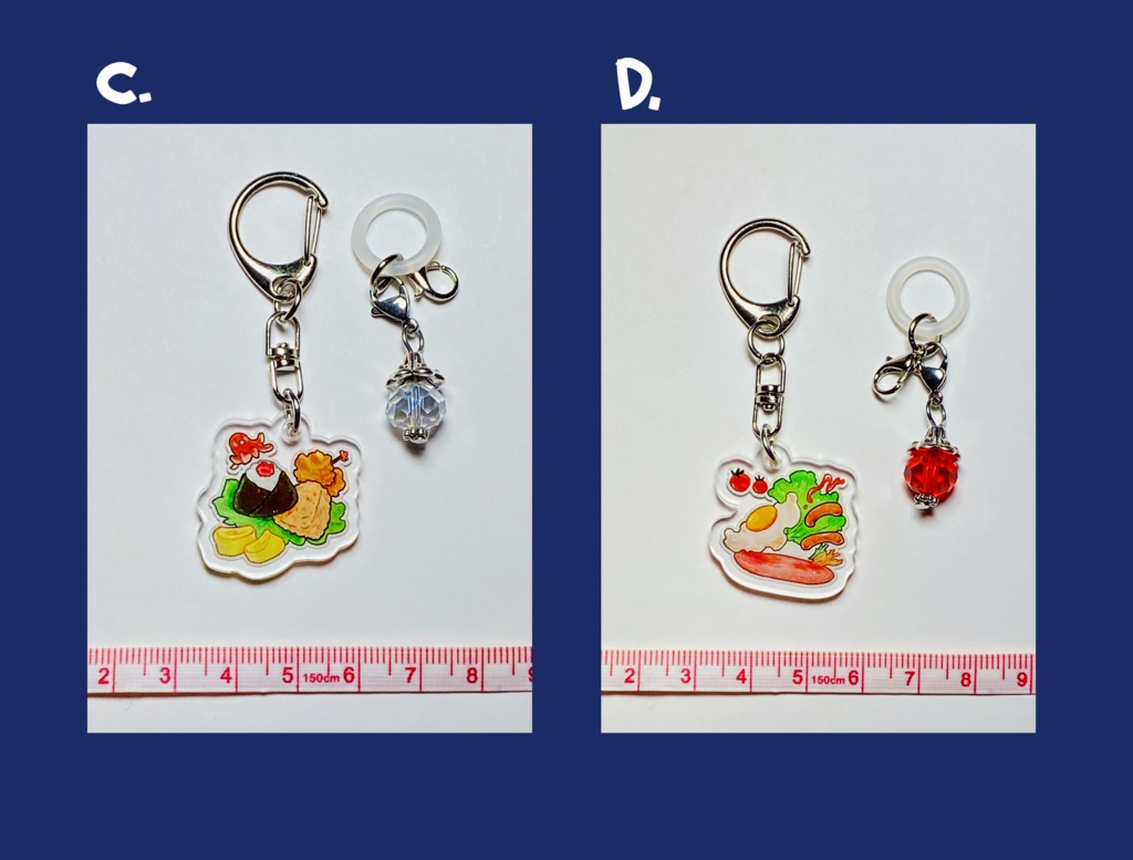 ごはんスタンプミニアクリルキーホルダー