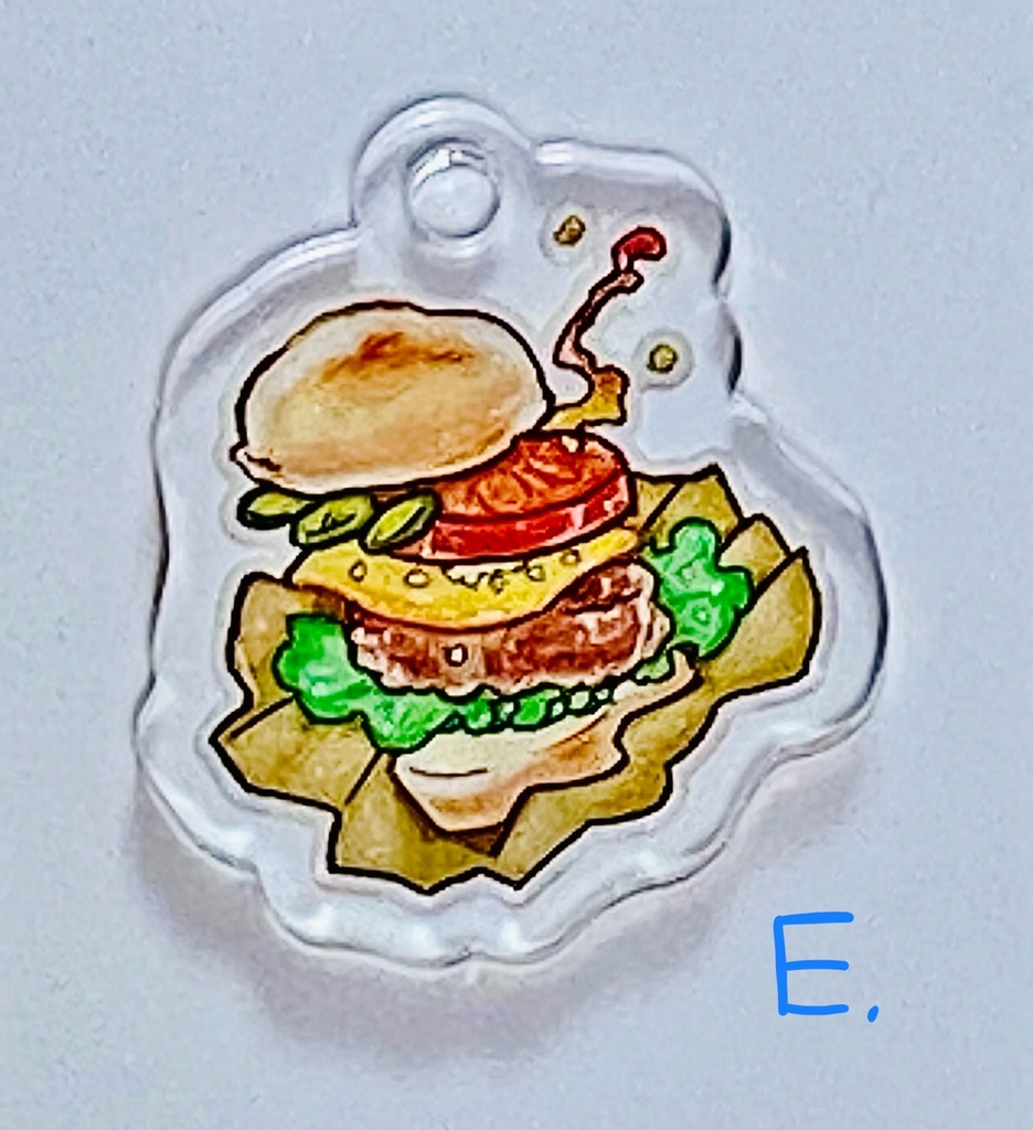 ごはんスタンプミニアクリルキーホルダー