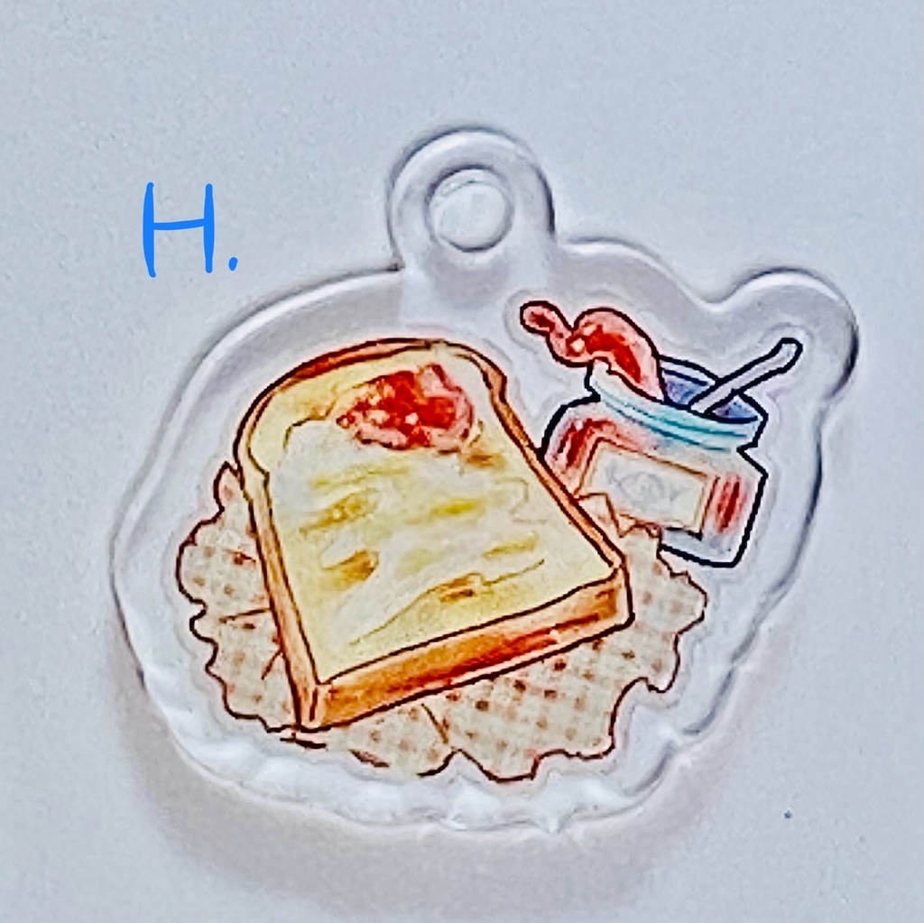 ごはんスタンプミニアクリルキーホルダー