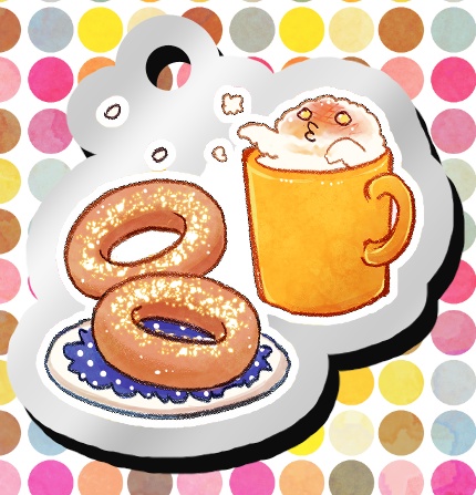 ごはんスタンプミニアクリルキーホルダー