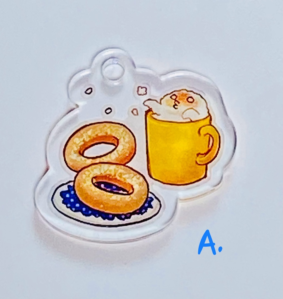 ごはんスタンプミニアクリルキーホルダー