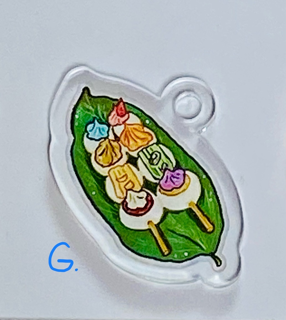 ごはんスタンプミニアクリルキーホルダー