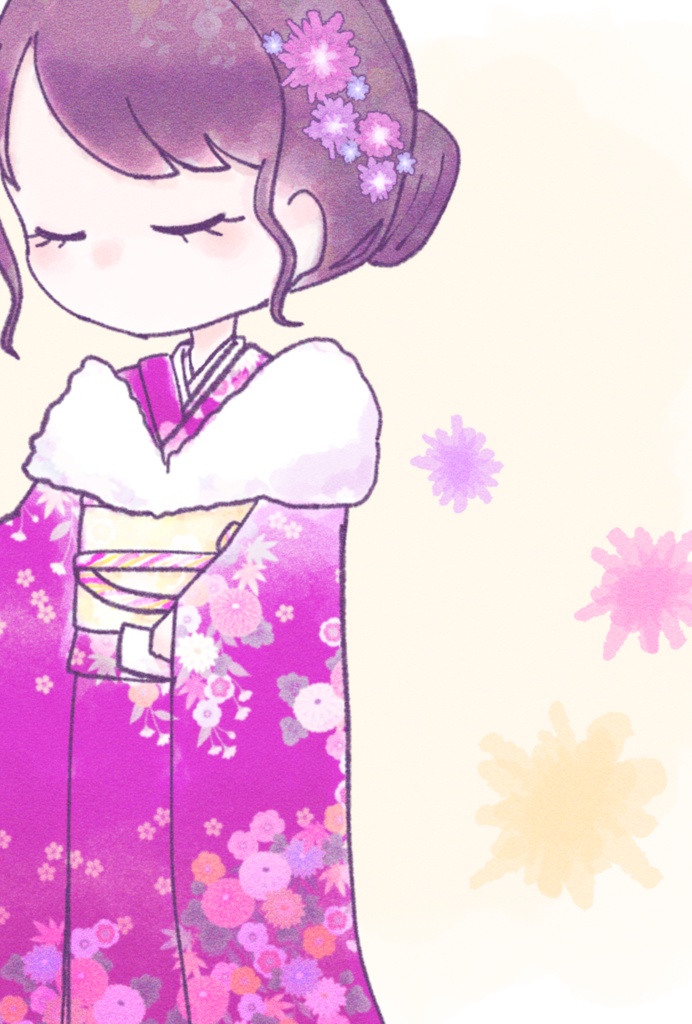 オリジナルポストカード 振袖