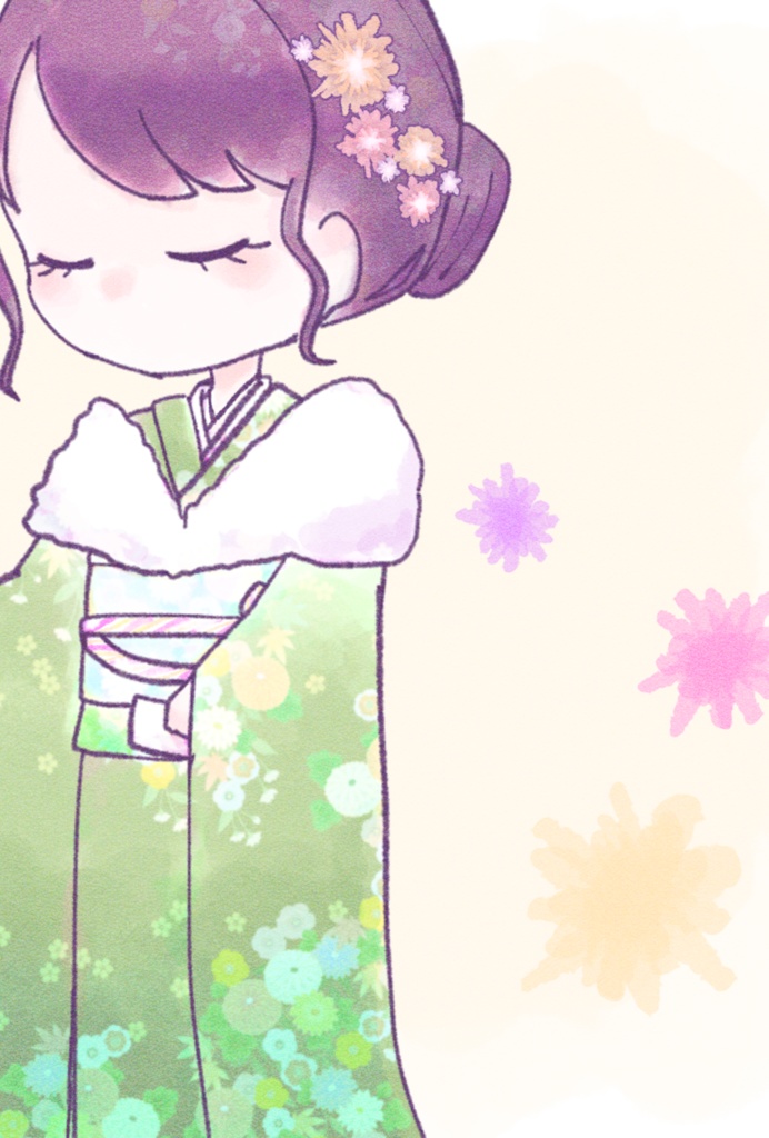 オリジナルポストカード 振袖