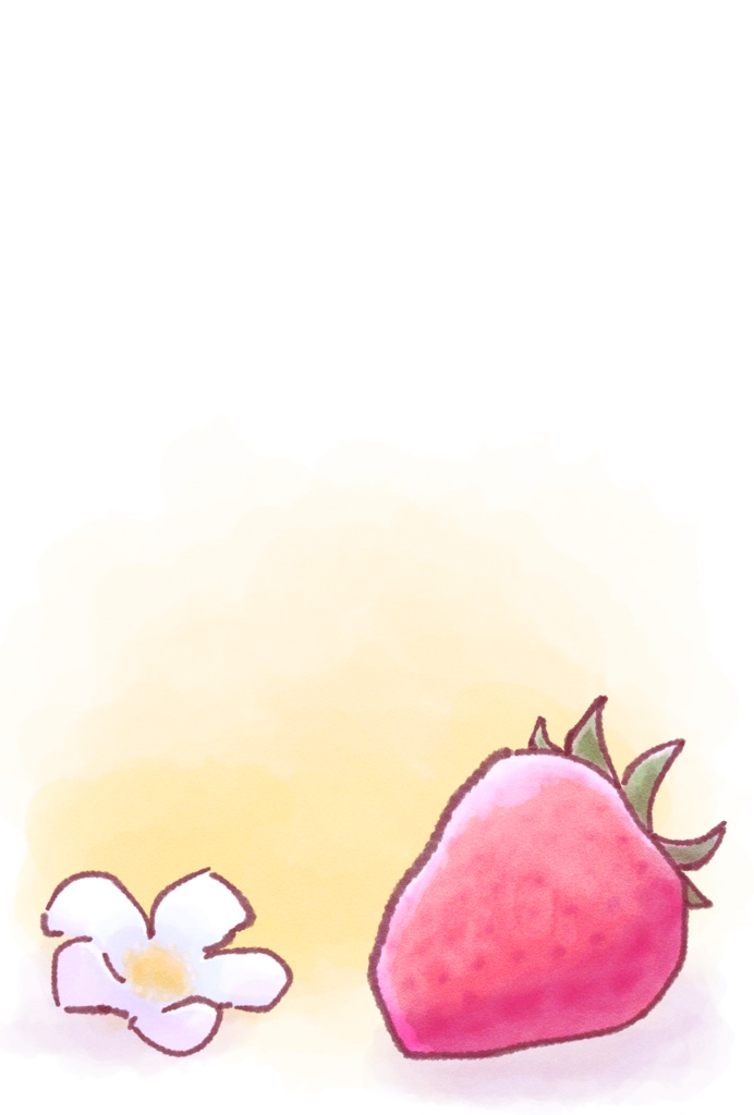 オリジナルポストカード いちご