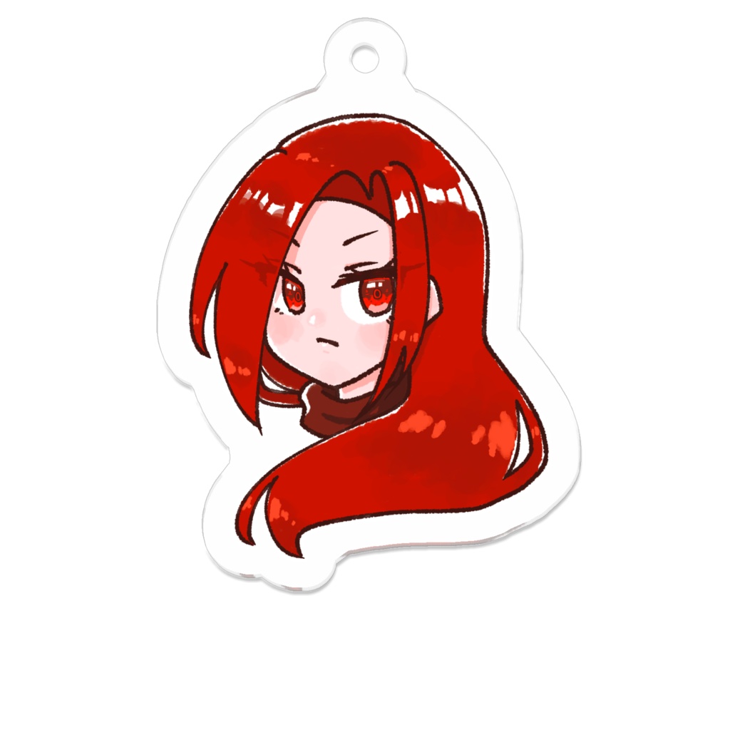 赤いお姉さん　アクリルキーホルダー