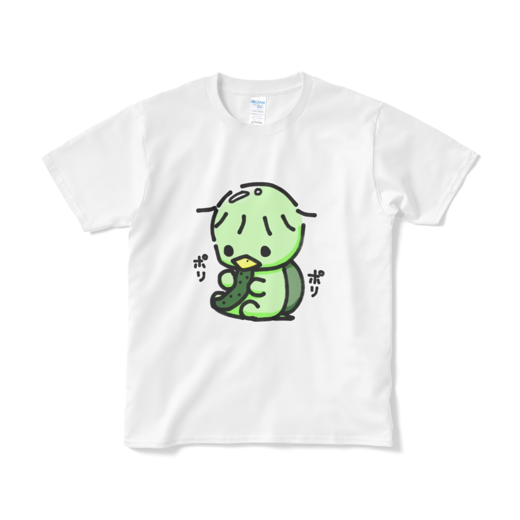 きゅうりを食べるかっぱTシャツ