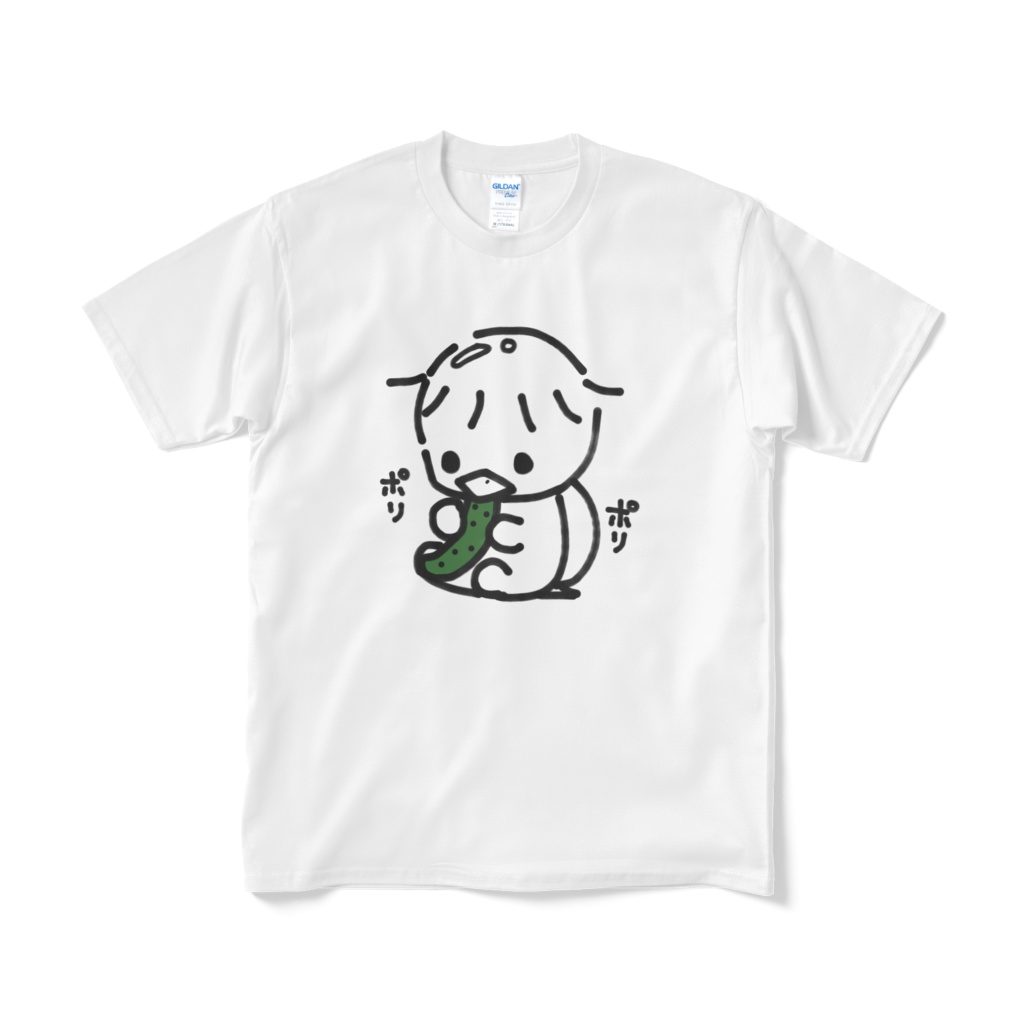 きゅうりを食べるかっぱTシャツ