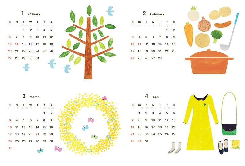 2019卓上カレンダー