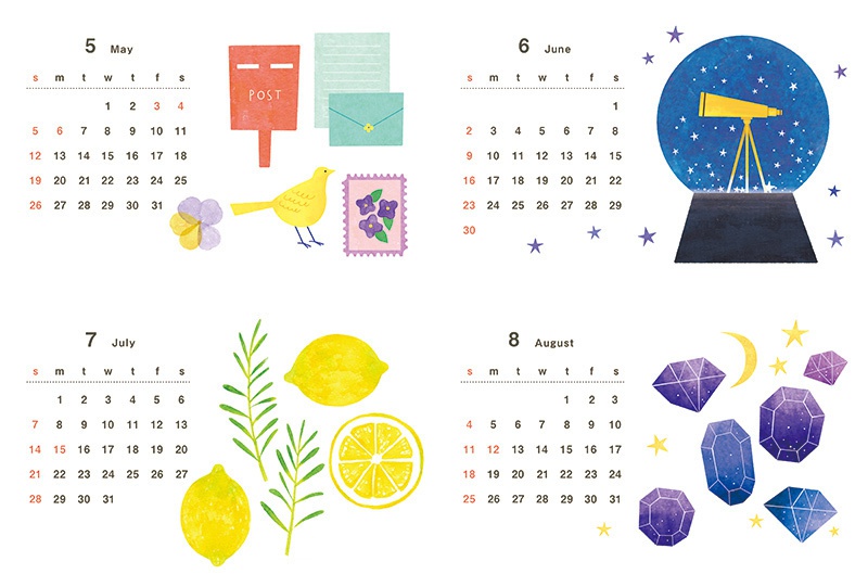 2019卓上カレンダー