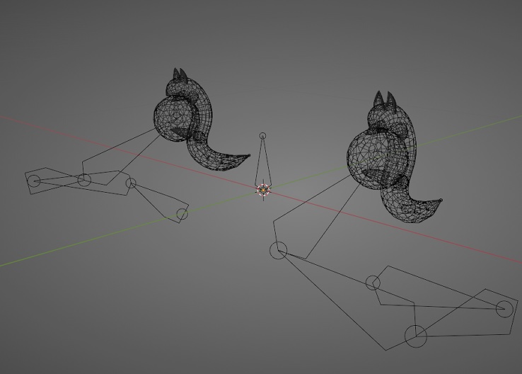 二つの狐玉 - 双狐