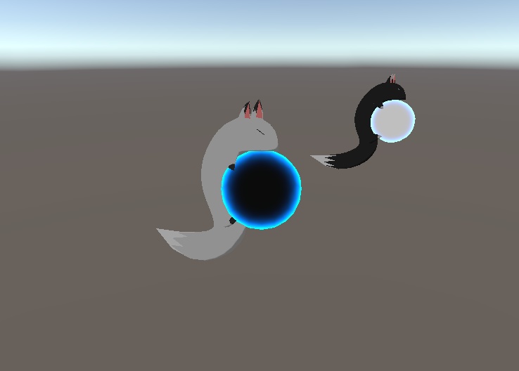 二つの狐玉 - 双狐