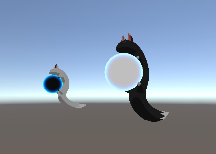 二つの狐玉 - 双狐