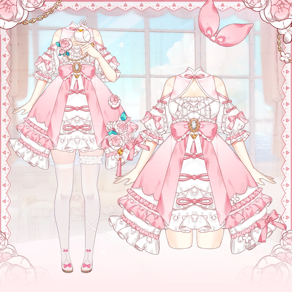 【VTuber】【Vts】【ロリータ】Vtuberロリータスカート/VTSダイナミックペンダント