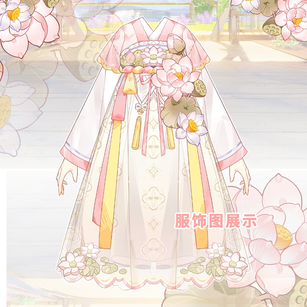 【Vts】【VTuber向け】【ハスの花】古代風vts全身ペンダント/Vtuberダイナミック新作衣装