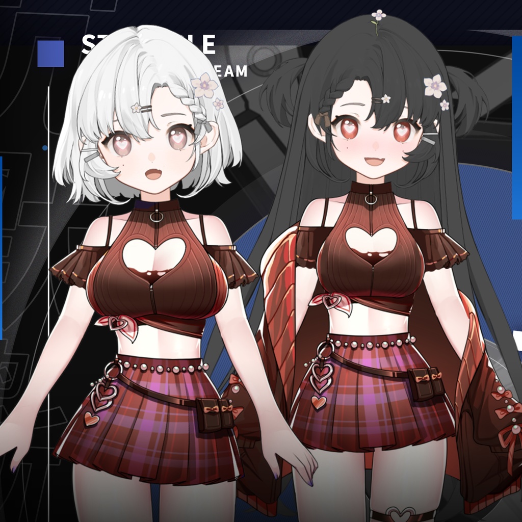 【Vts】【VTuber向け】【パープルベゴニア】Vtuber新作衣装/ダイナミックVTSペンダントセット