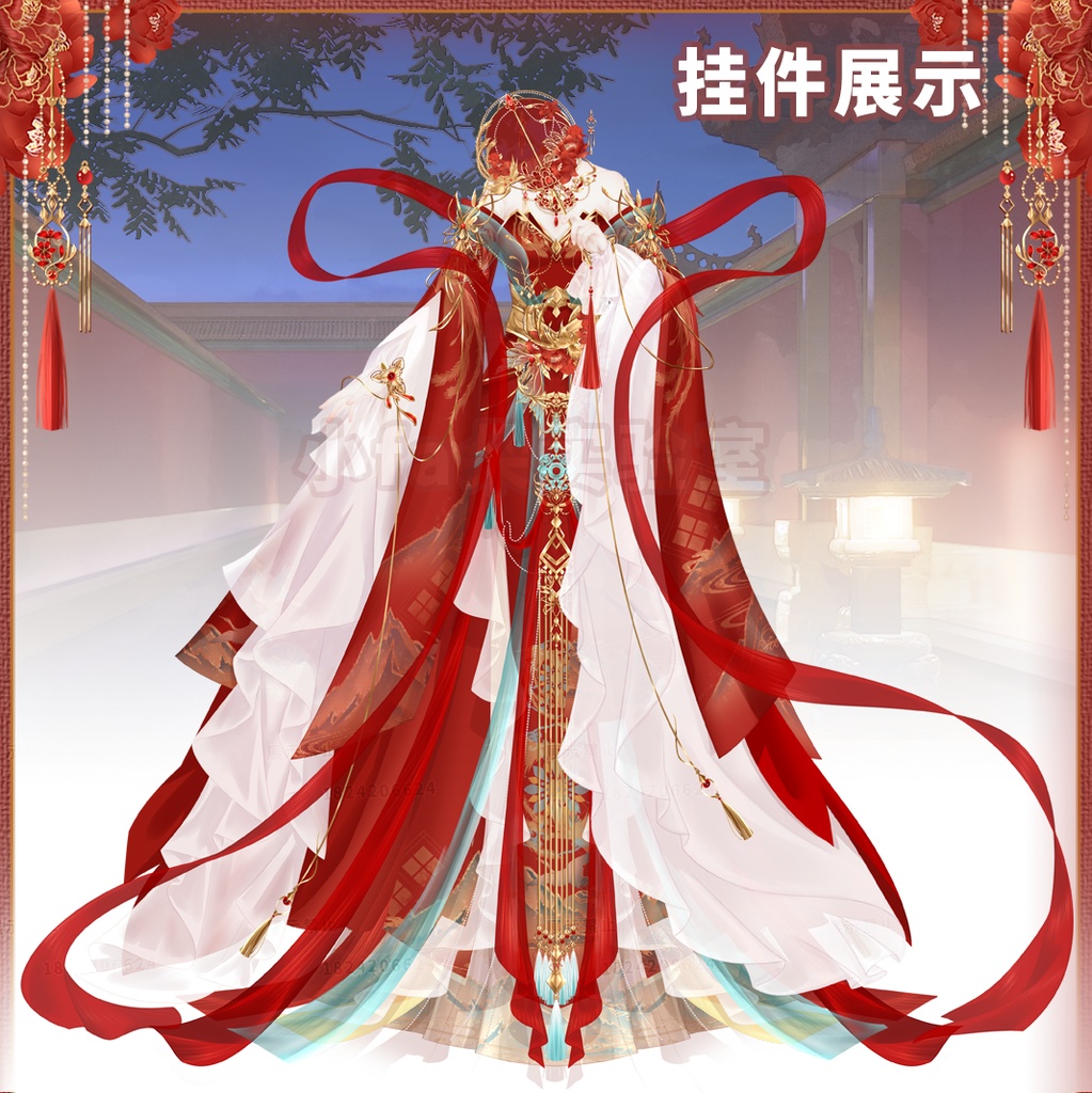 【Vts】【VTuber向け】【ウェディングドレス】中国重工ウェディングドレス/Vtuber新作ウェディングドレス/ダイナミックウェディングドレス