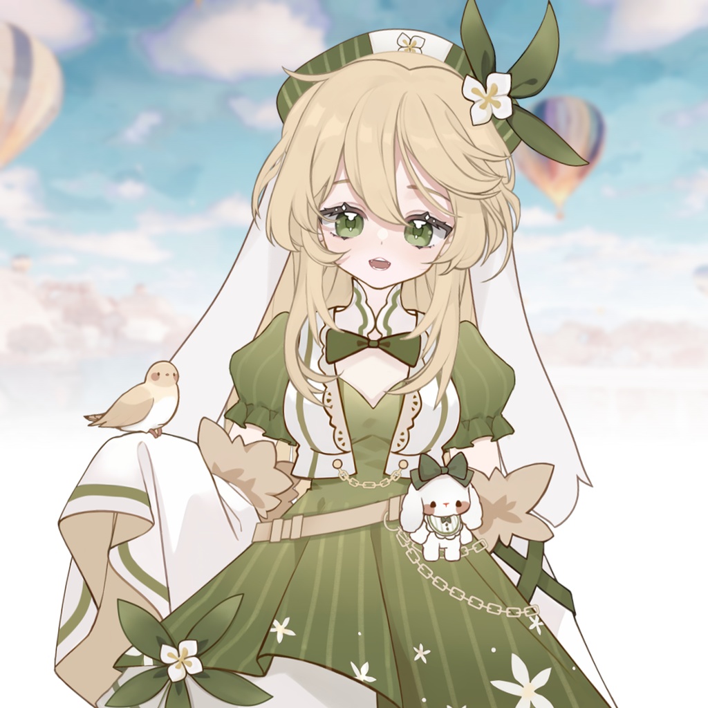 【無料】量販モデル【六初】ガールライブ2D vtb生放送映像/Vtuber完成品 Live 2D/Vtuber汎用モデル