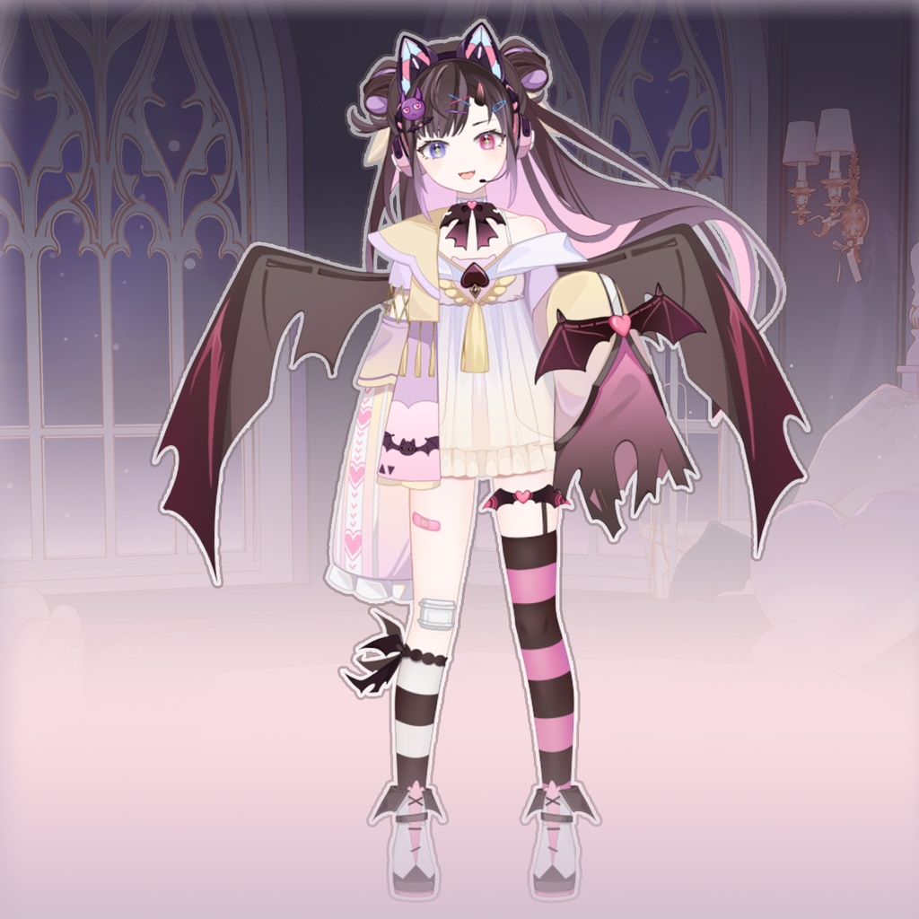 【Vts】【VTuber向け】【ライブui】【Live 2D】コンプリートセットにはui/ Vtb直販モデル『黒猫』少女モデル/Vtuber量販済完成品レザーケースが付属/Vtuber汎用モデル