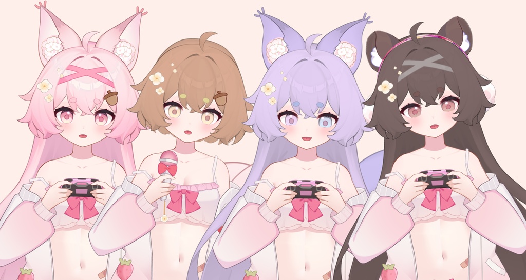 【無料】【Vts】【VTuber向け】【Live 2D】【紫陽花】色変更可能Live 2Dモデルです/VTB生放送映像/Vtuber完成Live 2Dモデルです/Vtuber汎用モデル