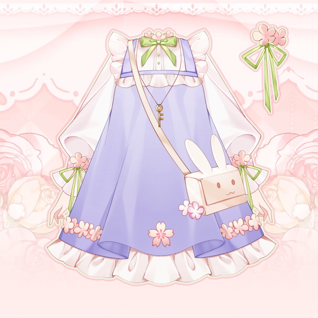 【Vts】【VTuber向け】【小兔包】vts全身ストラップ/Vtuberダイナミック衣装です