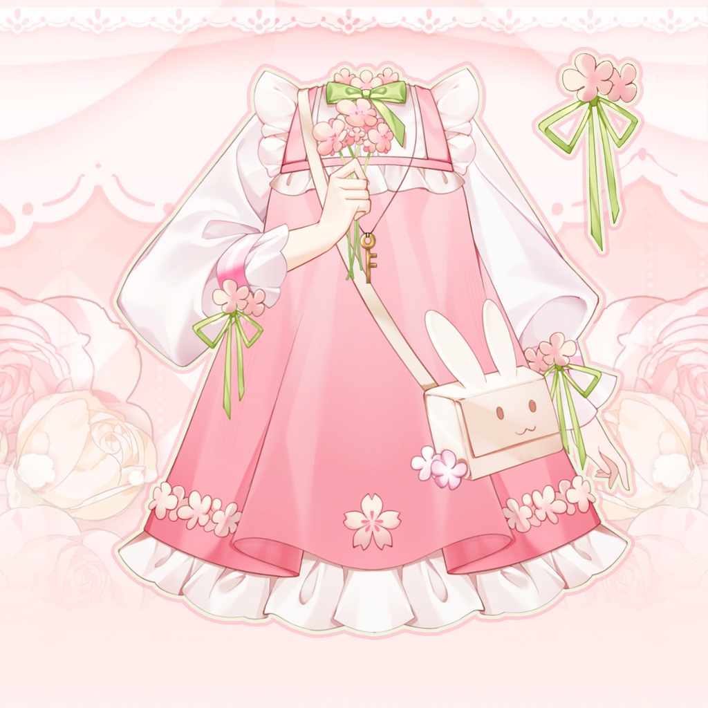 【Vts】【VTuber向け】【小兔包】vts全身ストラップ/Vtuberダイナミック衣装です