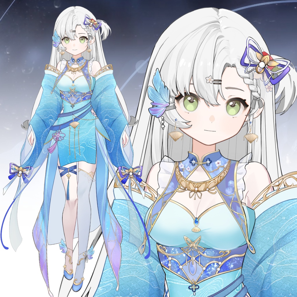 【Vts】【VTuber向け】【梦中人】Vtuber古風です新作衣装/ダイナミックVTSペンダントセット