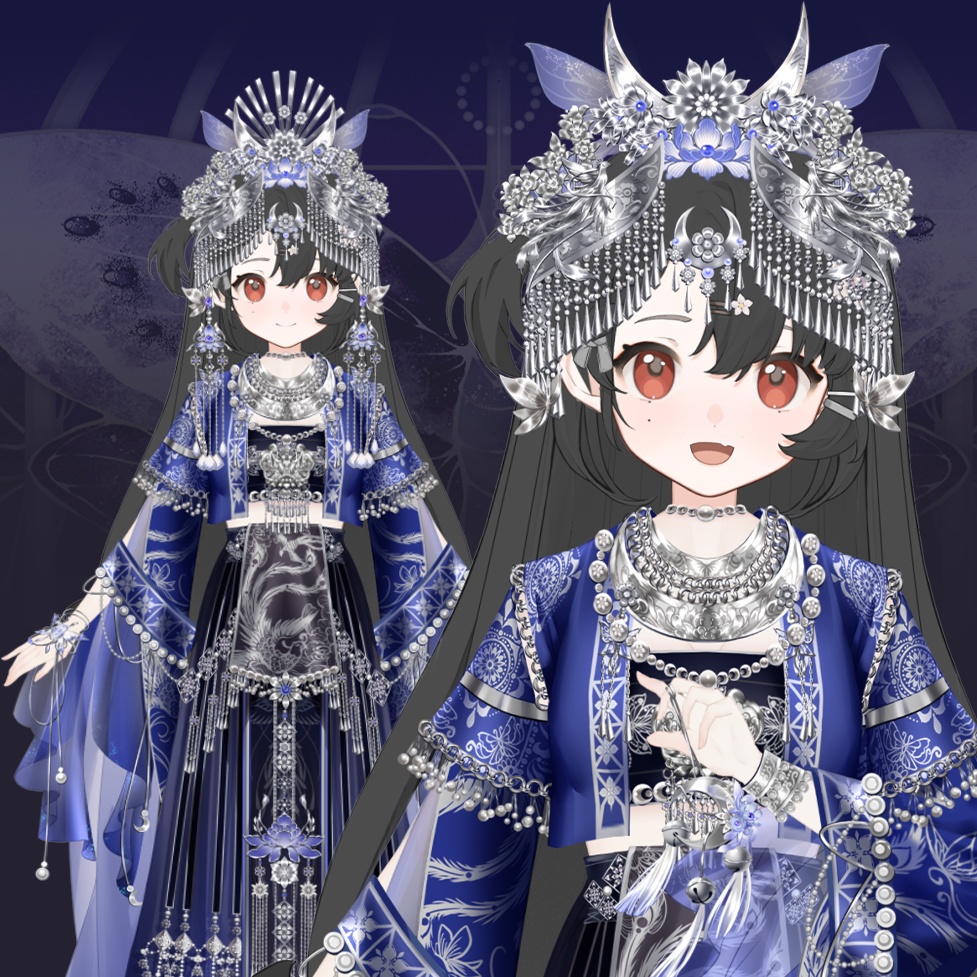 【Vts】【VTuber向け】【苗蛊】中国の民族イメージのスタイル/Vtuberです新作衣装/ダイナミックVTSペンダントセット