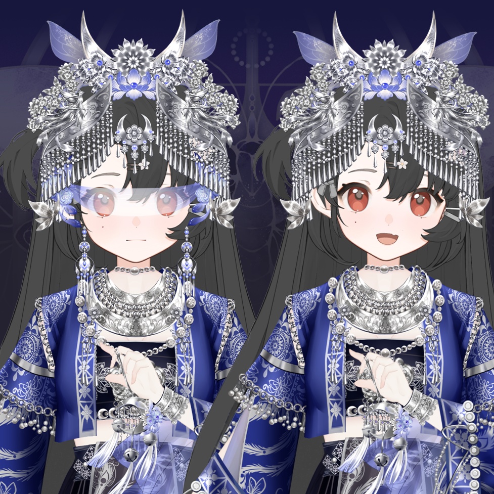 【Vts】【VTuber向け】【苗蛊】中国の民族イメージのスタイル/Vtuberです新作衣装/ダイナミックVTSペンダントセット