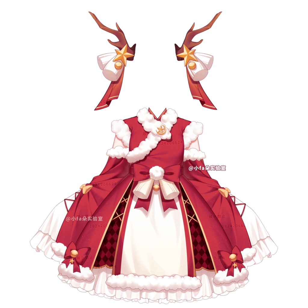 【Vts】【VTuber向け】クリスマステーマ【星鹿】Vtuber クリスマスロリータ/VTSダイナミックペンダント