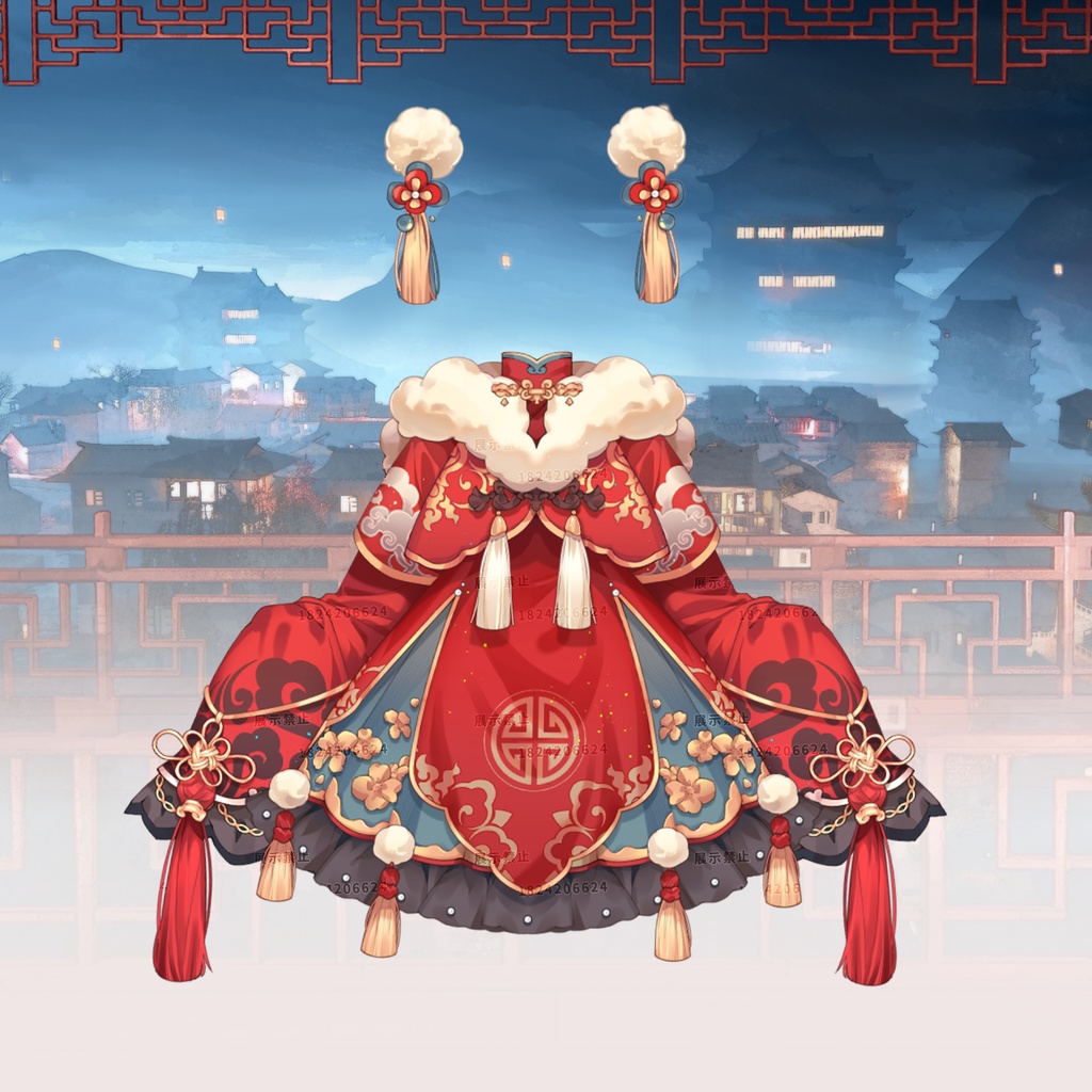 あけましておめでとう~【Vts】【VTuber向け】【福星】Vtuberです新作衣装/ダイナミックVTSペンダントセット