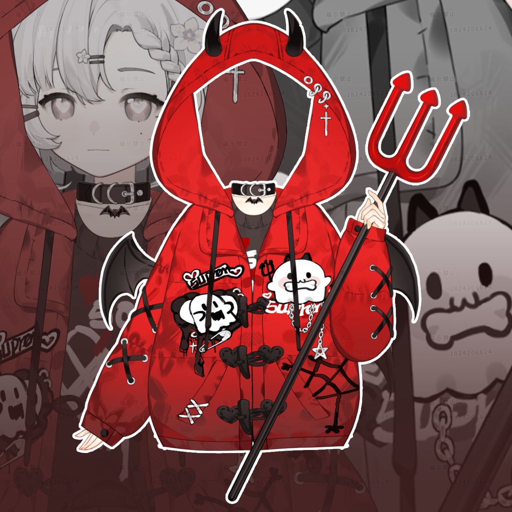 【小恶魔】【Vts】【VTuber向け】Vtuberです新作衣装/ダイナミックVTSペンダントセット