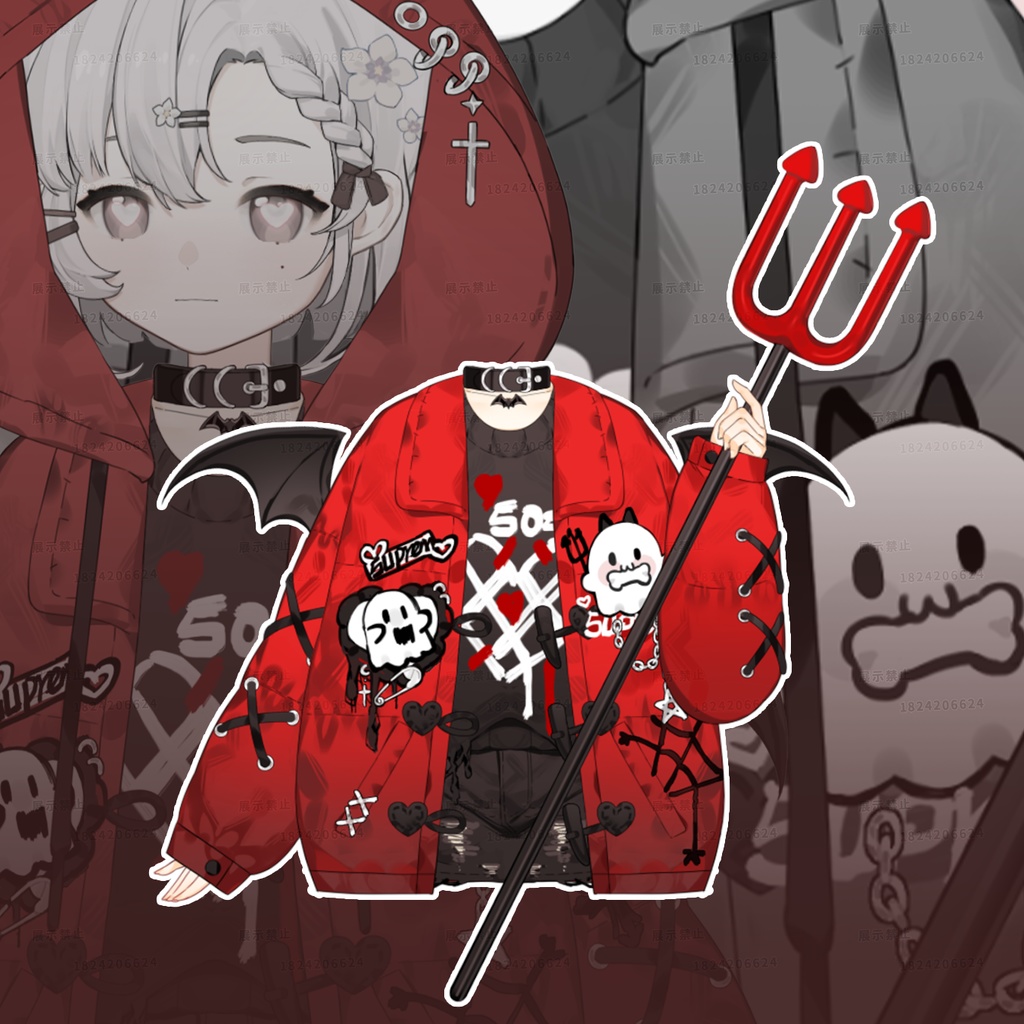 【小恶魔】【Vts】【VTuber向け】Vtuberです新作衣装/ダイナミックVTSペンダントセット