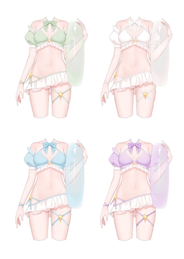 【Vts】【VTuber向け】【彩霞】Vtuberです新作衣装/ダイナミックVTSペンダントセット