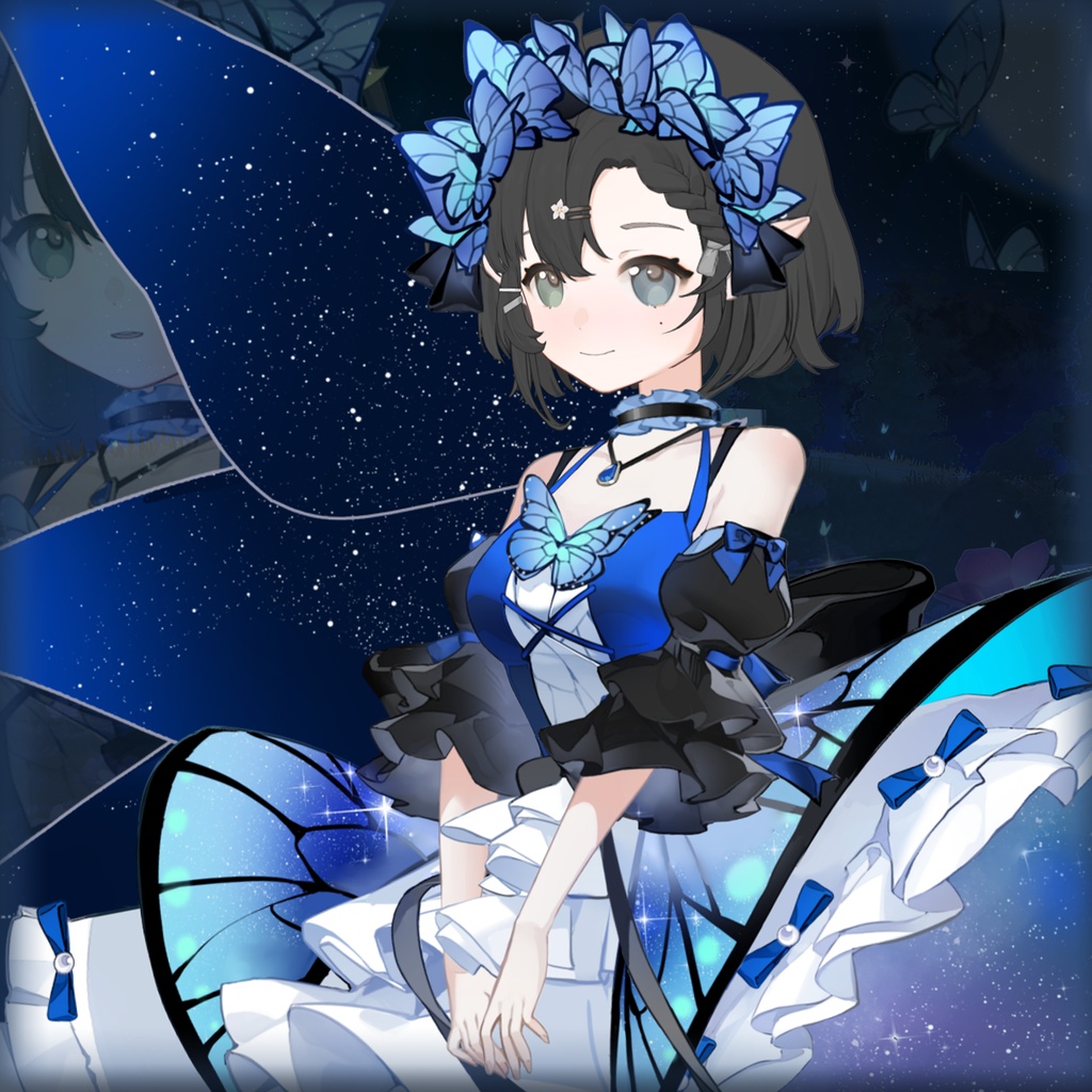 【十二星座】パックコレクション/バーチャルYouTuber(VTS)のダイナミックアクセサリー/ライブ/バルクモデル/素材/服装/蝶と夜・十二星座・隠しモデルバーチャルキャスター美しい新しい服【VTSダイナミックオブジェ】