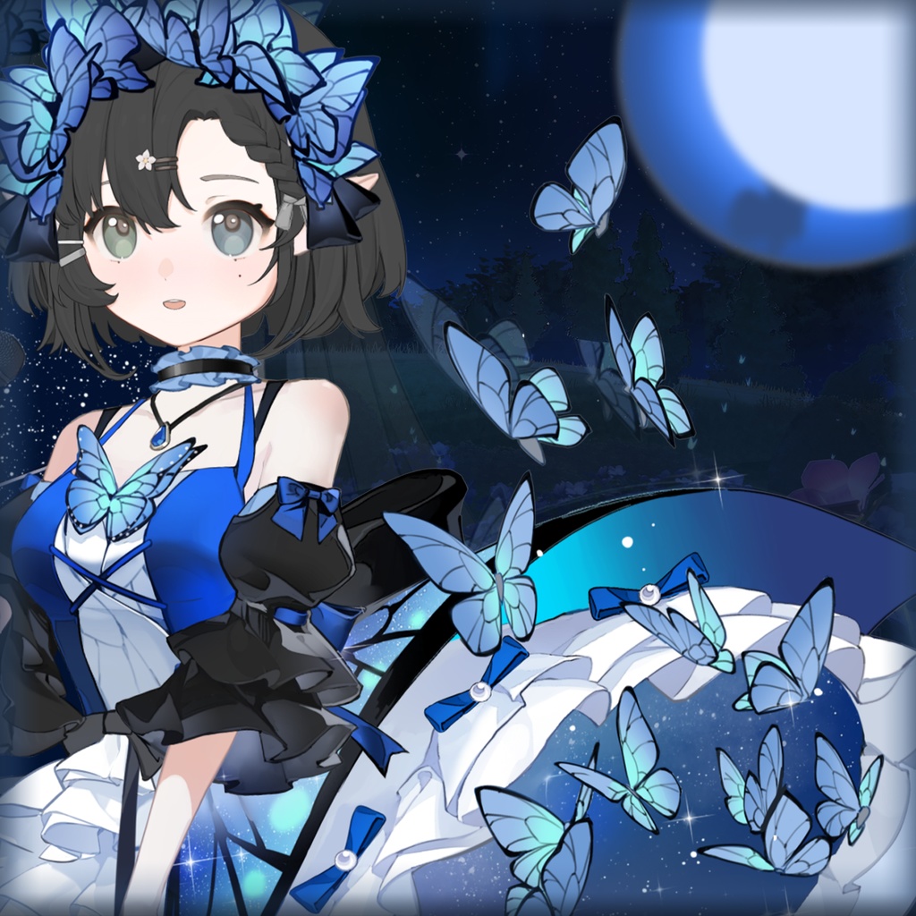 【十二星座】パックコレクション/バーチャルYouTuber(VTS)のダイナミックアクセサリー/ライブ/バルクモデル/素材/服装/蝶と夜・十二星座・隠しモデルバーチャルキャスター美しい新しい服【VTSダイナミックオブジェ】