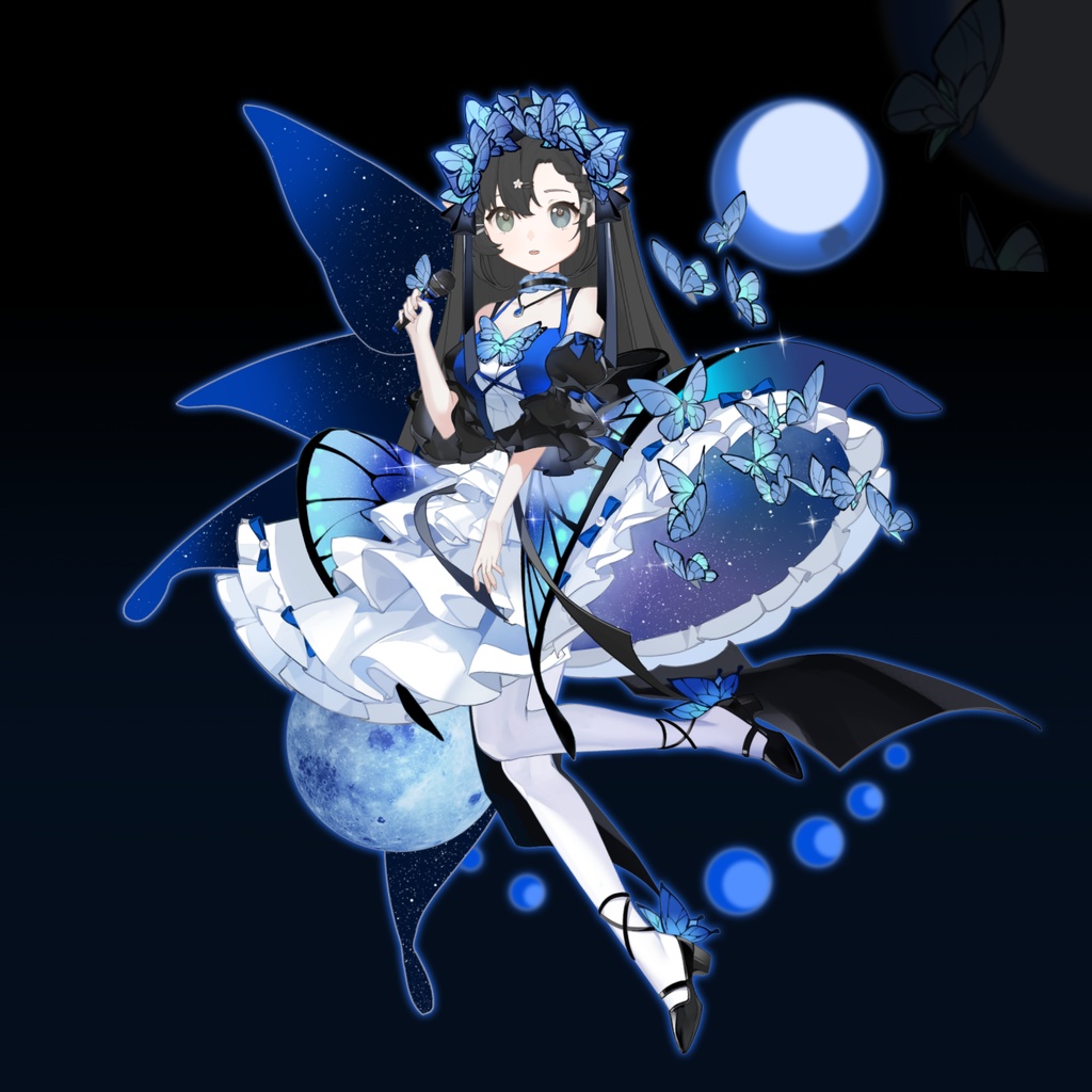 【十二星座】パックコレクション/バーチャルYouTuber(VTS)のダイナミックアクセサリー/ライブ/バルクモデル/素材/服装/蝶と夜・十二星座・隠しモデルバーチャルキャスター美しい新しい服【VTSダイナミックオブジェ】